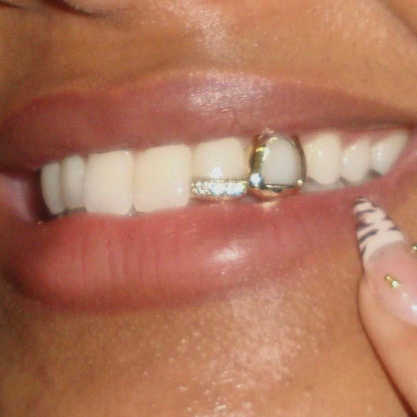 Raam & Strip Iced out goud