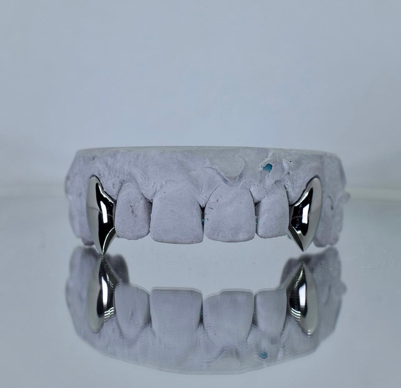 Zilver vampier grillz