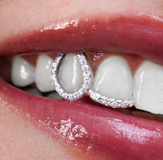 Diamanten frame grillz met streep